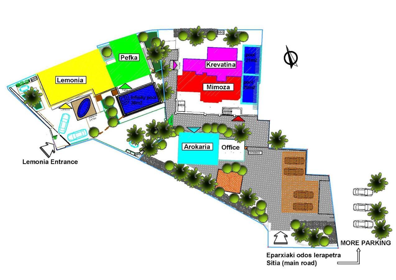 Paradisos luxury villas next to beach Koutsourás Exterior foto