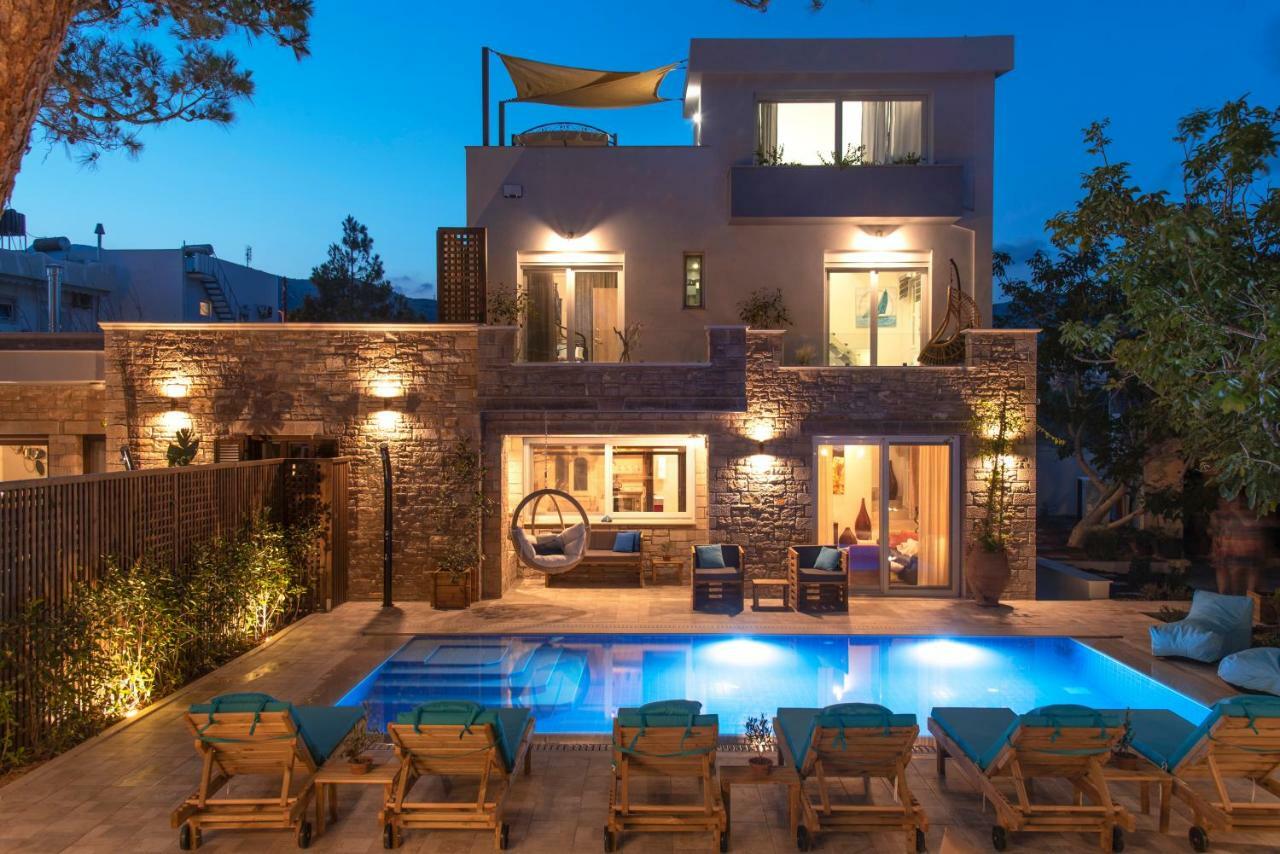 Paradisos luxury villas next to beach Koutsourás Exterior foto